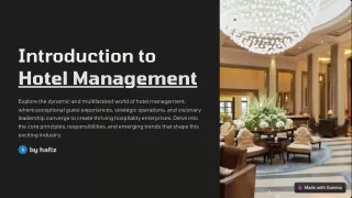 Full-Service Hotel Management - Enhance Guest Experiences