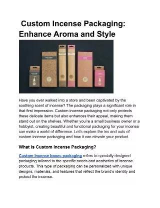 Custom Incense Packaging_ Enhance Aroma and Style