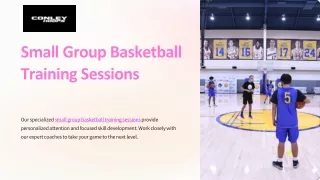 Elevate Your Game Small Group Basketball Training Sessions