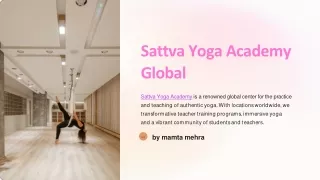 Sattva Global: Transformational Yoga Teacher Training