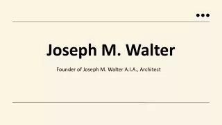 Joseph M. Walter - A Visionary and Driven Leader - Largo, Florida