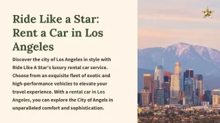 Ride Like a Star: Rent an Exotic Car in Los Angeles