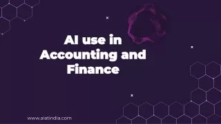 AI use in Accounting and Finance