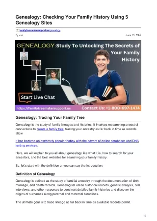 Genealogy: Tracing Your Family Tree