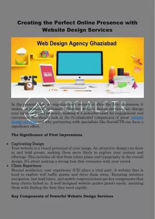 Creating the Perfect Online Presence with Website Design Services