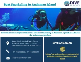 Boat Snorkeling In Andaman Island