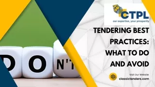 Tendering Best Practices: Dos and Don'ts