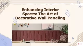 Enhancing Interior Spaces The Art of Decorative Wall Paneling - Ventura International