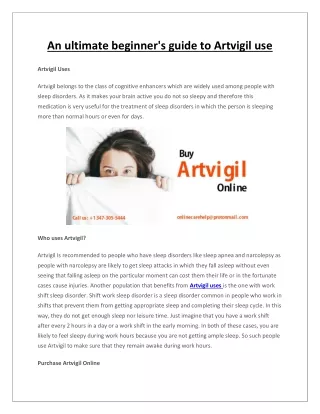 An ultimate beginner's guide to Artvigil use | Buy Artvigil 150mg Online COD