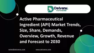 Active Pharmaceutical Ingredient (API) Market