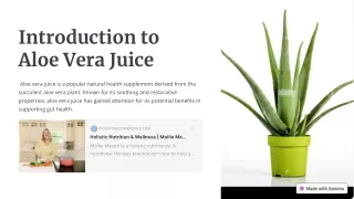 Aloe Vera Juice Help Gut Health | Mollie Mason