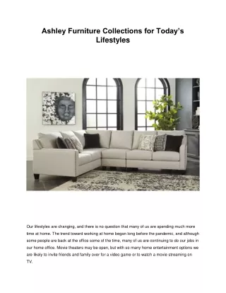 Ashley Furniture Collections for Today’s Lifestyles