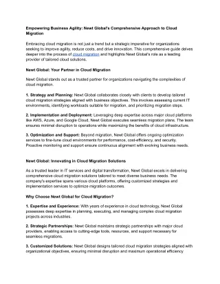 Empowering Business Agility_ Newt Global's Comprehensive Approach to Cloud Migration