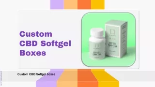 Custom CBD Softgel Boxes