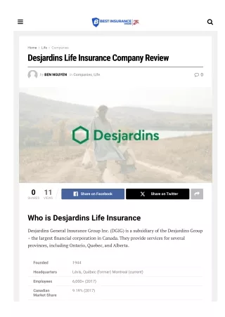 Evaluating Desjardins Insurance Company