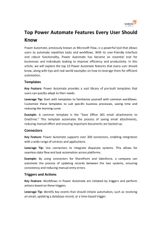Top Power Automate Features Every User Should Know