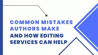 Common mistakes authors make