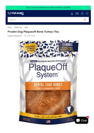 Proden Dog Plaqueoff Bone Turkey