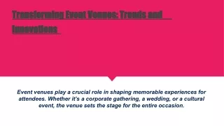 Transforming Event Venues_ Trends and Innovations