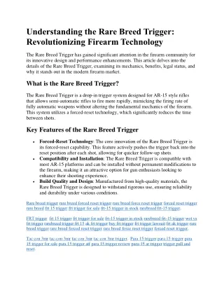 FRT 15 TRIGGERS