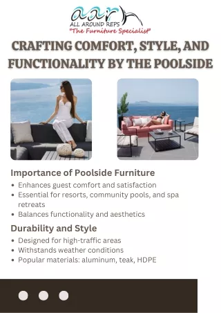 Outdoor Spaces with Top-Quality Commercial Pool Furniture Solutions