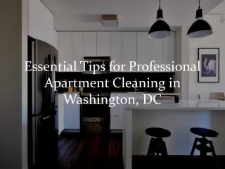 Essential Tips for Professional Apartment Cleaning in Washington,DC