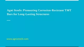 Corrosion-Resistant TMT Bars for Long-Lasting Structures