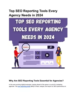 Top SEO Reporting Tools Every Agency Needs in 2024