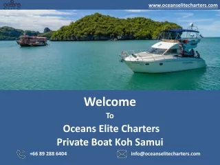 Private Boat Koh Samui-Oceans Elite Charters