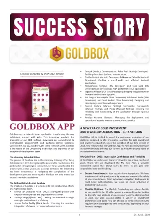 Success story of GOLDBOX