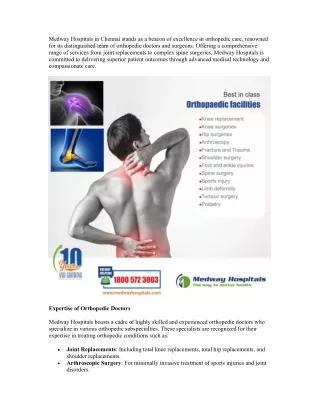 Best Ortho Doctor in Chennai