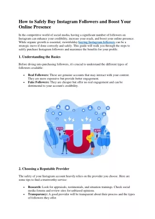 How to Safely Buy Instagram Followers and Boost Your Online Presence