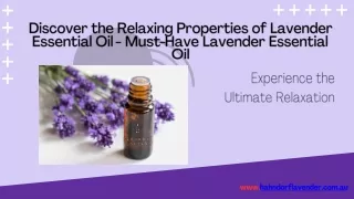 Discover the Relaxing Properties of Lavender Essential Oil - Must-Have Lavender Essential Oil