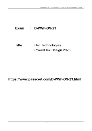 Dell PowerFlex Design D-PWF-DS-23 Dumps