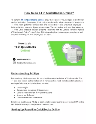 How to do T4 in QuickBooks Online_
