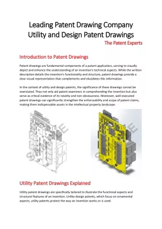 Leading Patent Drawing Company | Utility and Design Patent | The Patent Experts