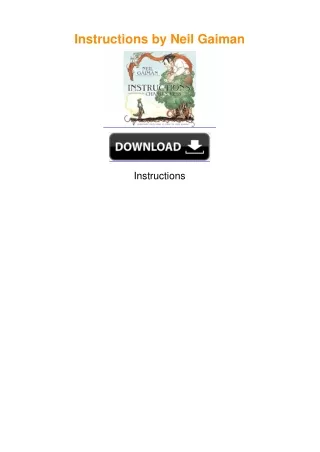 Instructions by Neil Gaiman