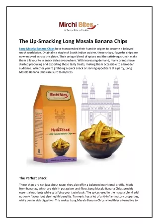 The Lip-Smacking Long Masala Banana Chips