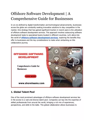 Offshore Software Development_ A Comprehensive Guide for Businesses