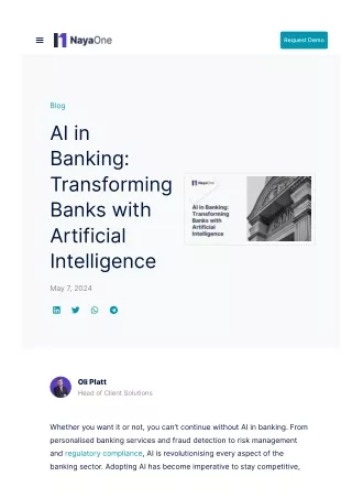 AI in Banking: Transforming Banks with Artificial Intelligence