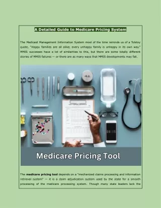 A Detailed Guide to Medicare Pricing System