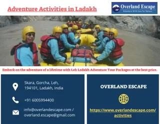 Adventure Activities in Ladakh