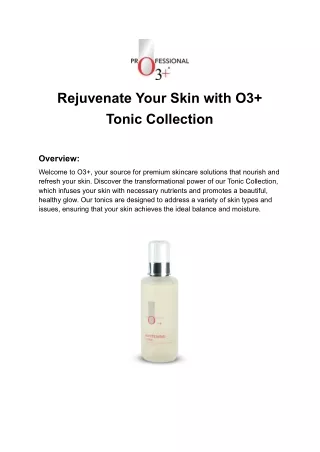 Best Face Toners for Sensitive Skin by O3