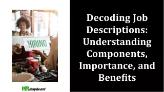 Writing a Job Description