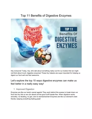 Top 11 Benefits of Digestive Enzymes