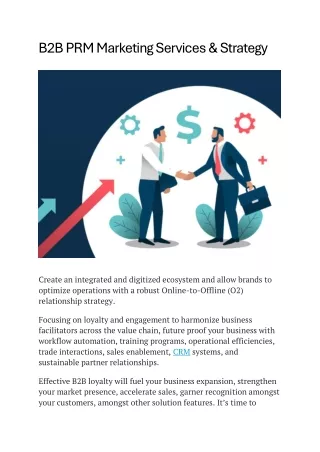 B2B PRM Marketing Services