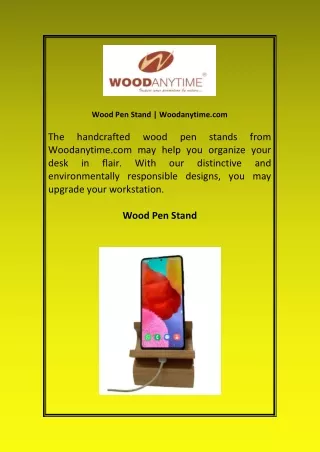 Wood Pen Stand  Woodanytime com