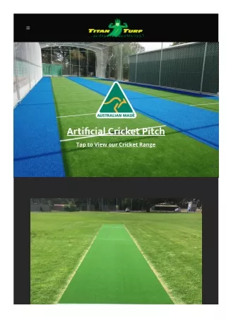 Artificial Cricket Pitch