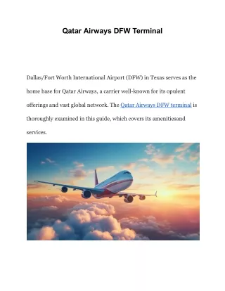 Qatar Airways DFW Terminal
