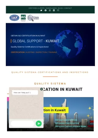 KNOWLEDGE ABOUT THE REQUIRE ISO CERTIFICATION IN KUWAIT